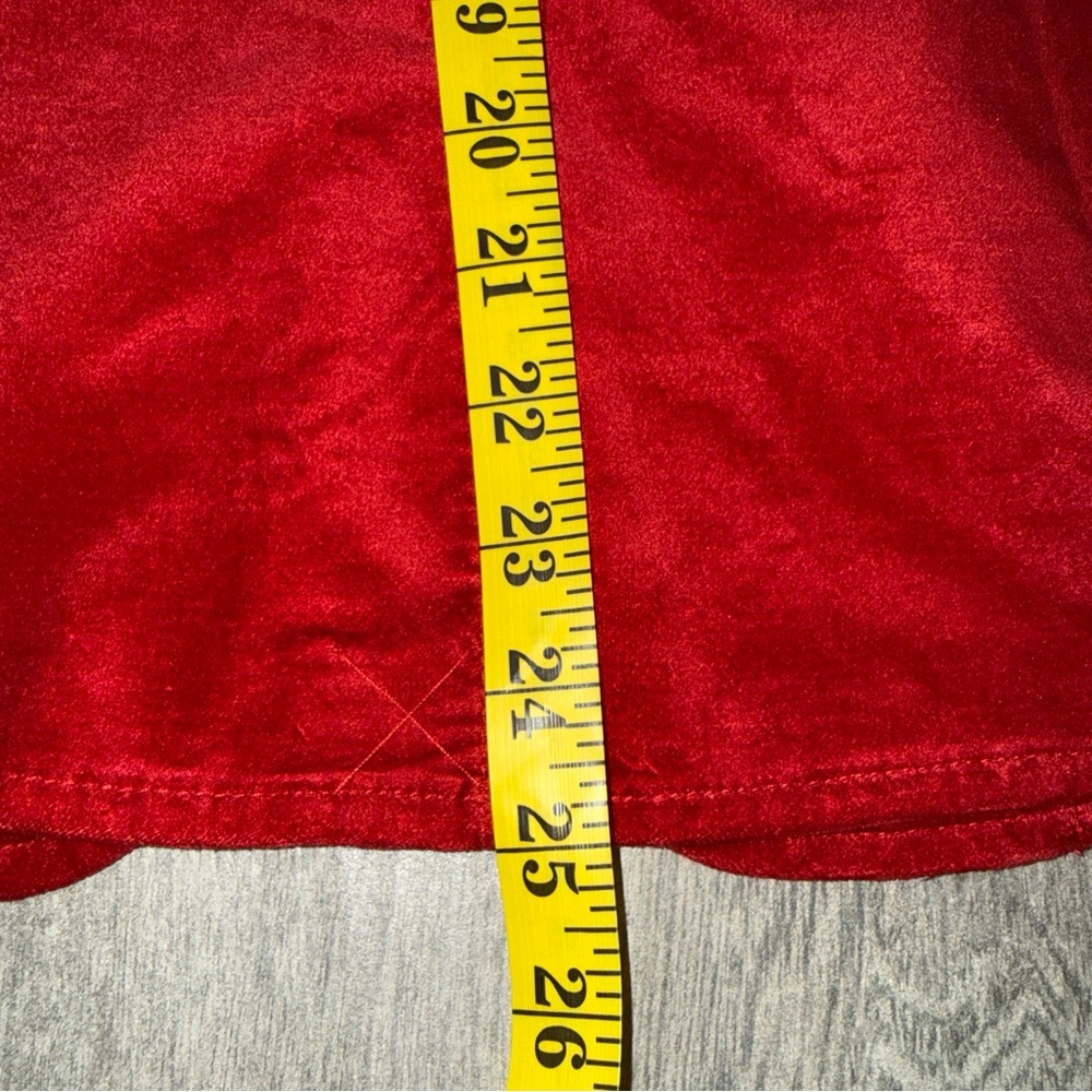Chico’s Allure Velvet Blazer Women’s 2 Red Single Breasted One Button Office - Picture 7 of 10